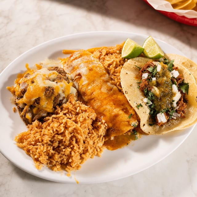 Carnitas Taco, Carnitas Enchilada Combo.