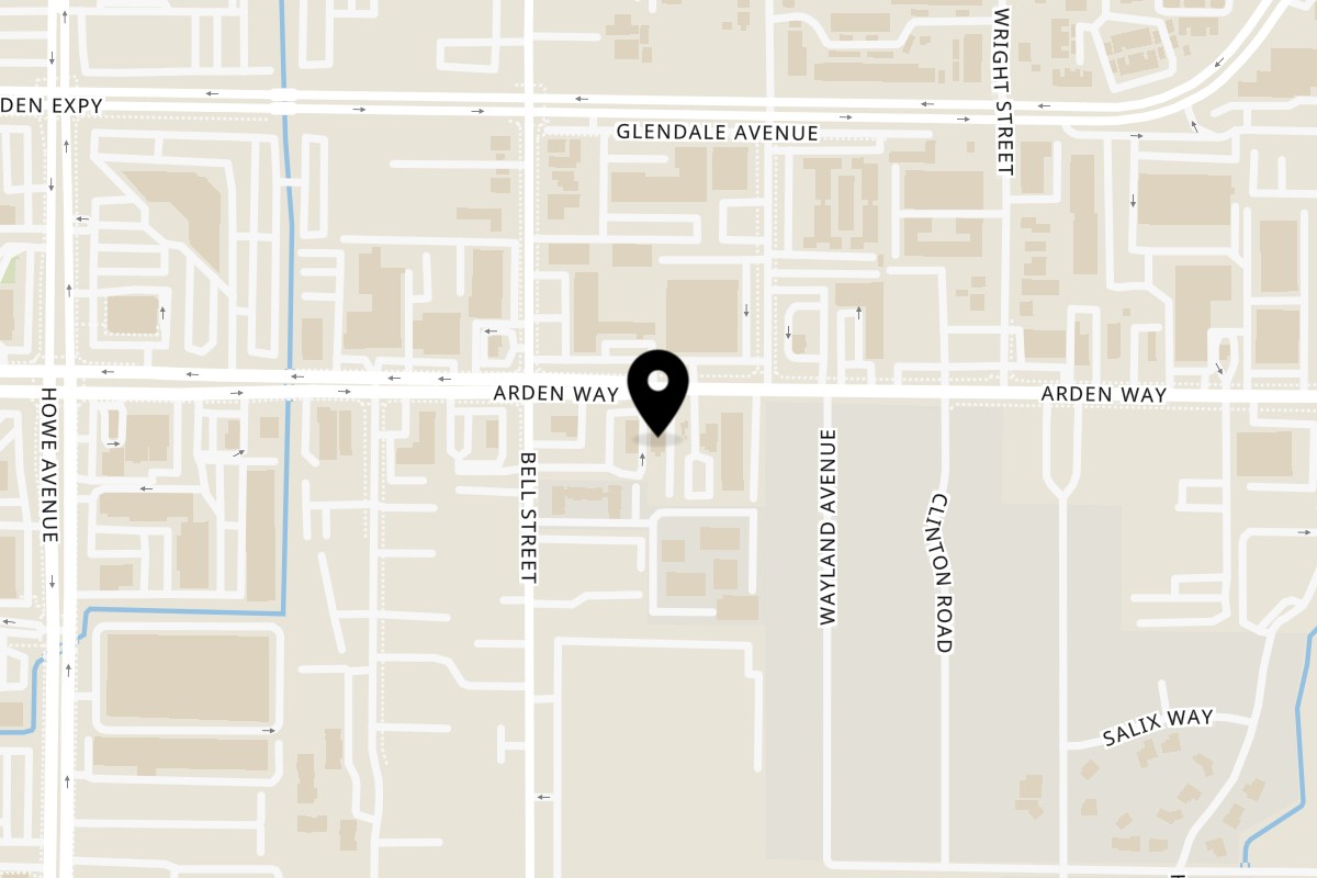 Map showing the location of Kico's Méxican Food on 2324 Arden Wy in Sacramento